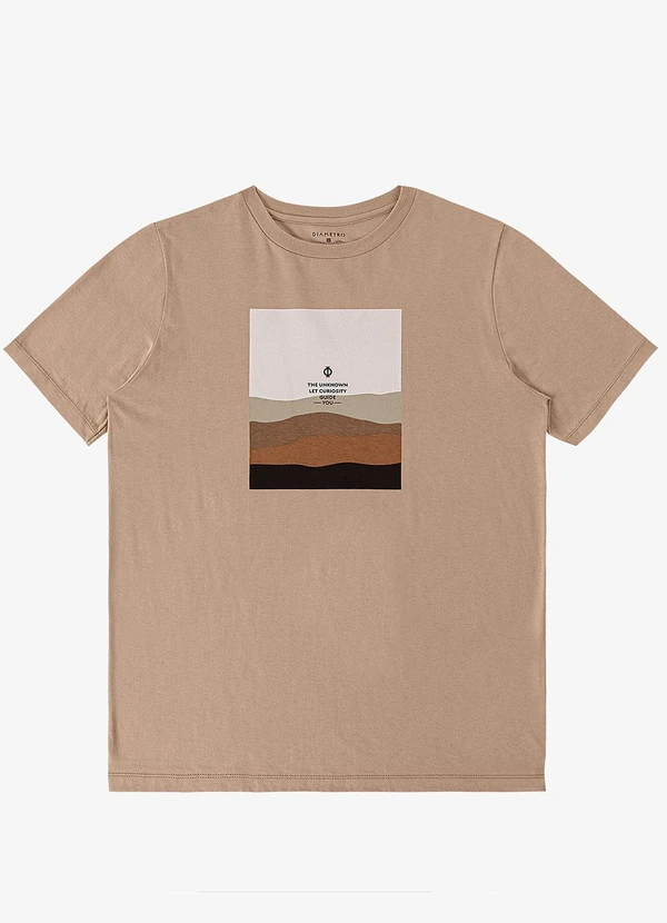 Diametro - Camiseta Masculina Marrom 5