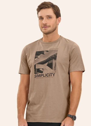Diametro - Camiseta Masculina Marrom - DIAMETRO
