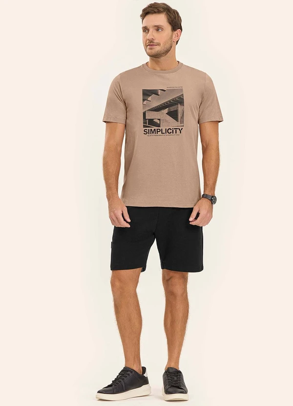 Diametro - Camiseta Masculina Marrom 3