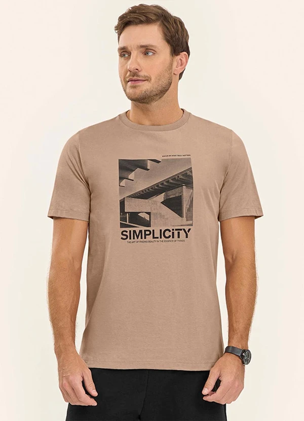 Diametro - Camiseta Masculina Marrom 4