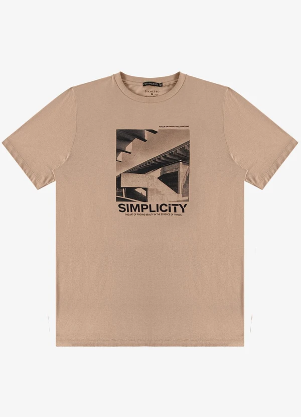Diametro - Camiseta Masculina Marrom 5
