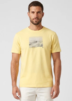 Diametro - Camiseta Masculina Meia Malha Amarelo - DIAMETRO