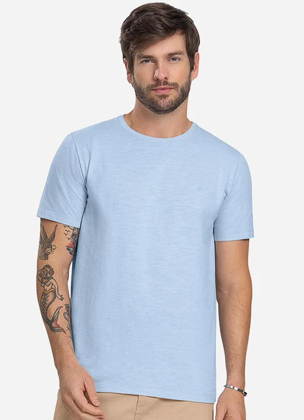 Diametro - Camiseta Masculina Meia Malha Azul