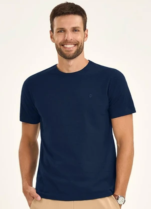 Diametro - Camiseta Masculina Meia Malha Azul - DIAMETRO