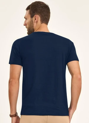 Diametro - Camiseta Masculina Meia Malha Azul - DIAMETRO