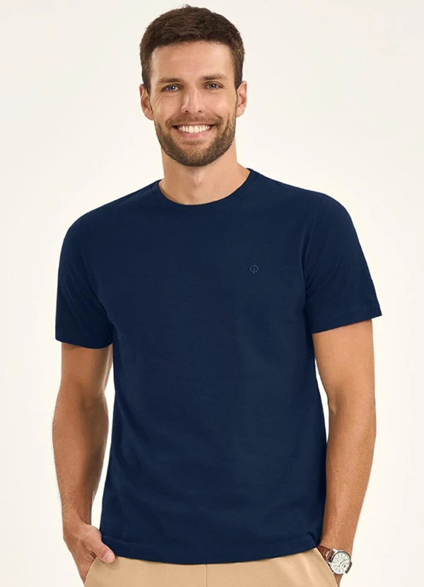 Diametro - Camiseta Masculina Meia Malha Azul