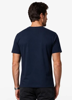 Diametro - Camiseta Masculina Meia Malha Azul - DIAMETRO