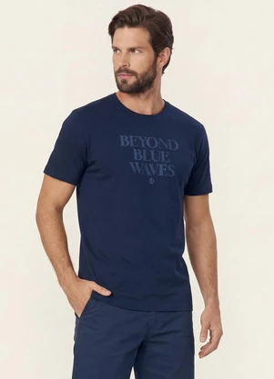 Diametro - Camiseta Masculina Meia Malha Azul - DIAMETRO