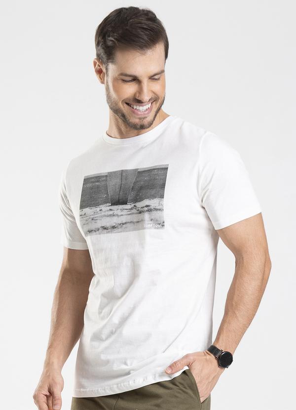 Diametro - Camiseta Masculina Meia Malha Bege