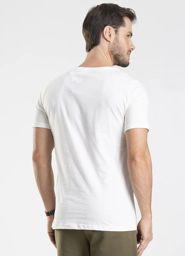 Diametro - Camiseta Masculina Meia Malha Bege 2