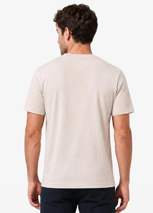 Diametro - Camiseta Masculina Meia Malha Bege - DIAMETRO