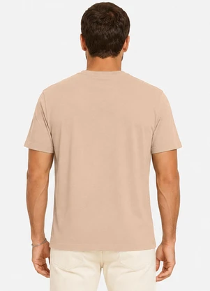 Diametro - Camiseta Masculina Meia Malha Bege - DIAMETRO