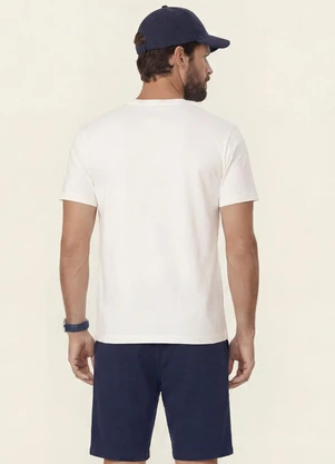 Diametro - Camiseta Masculina Meia Malha Bege - DIAMETRO