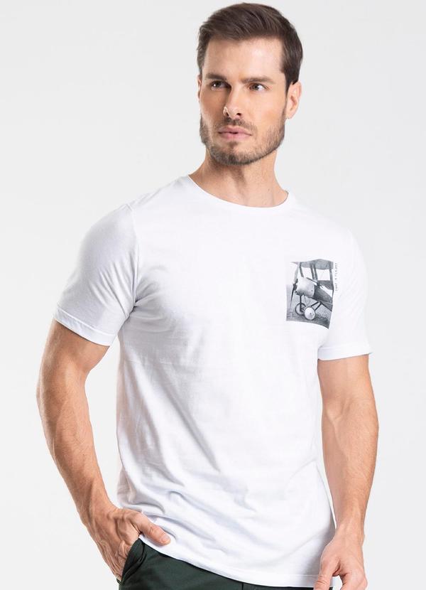 Diametro - Camiseta Masculina Meia Malha Branco 3