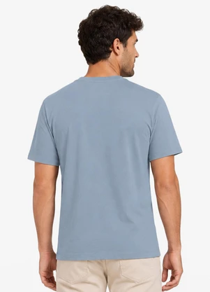 Diametro - Camiseta Masculina Meia Malha com Estampa Azul - DIAMETRO