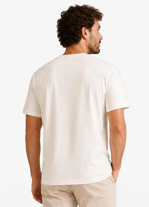 Diametro - Camiseta Masculina Meia Malha com Estampa Bege - DIAMETRO