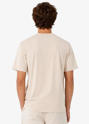 Minty - Camiseta Masculina Meia Malha com Estampa Bege - MINTY
