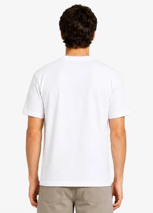 Minty - Camiseta Masculina Meia Malha com Estampa Branco - MINTY