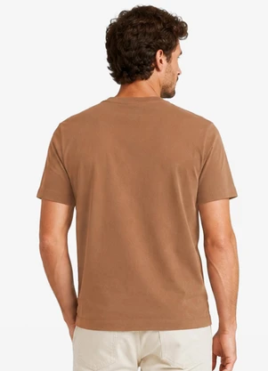 Diametro - Camiseta Masculina Meia Malha com Estampa Marrom - DIAMETRO