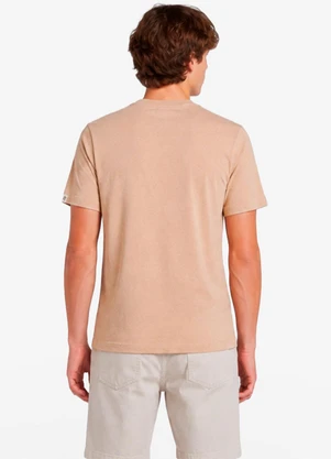 Minty - Camiseta Masculina Meia Malha com Estampa Marrom - MINTY