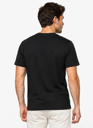 Diametro - Camiseta Masculina Meia Malha com Estampa Preto - DIAMETRO