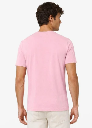 Diametro - Camiseta Masculina Meia Malha com Estampa Rosa - DIAMETRO