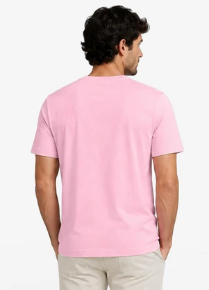 Diametro - Camiseta Masculina Meia Malha com Estampa Rosa - DIAMETRO