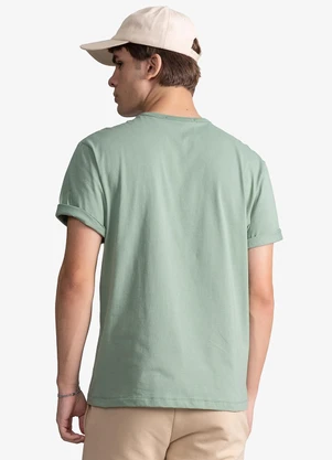 Minty - Camiseta Masculina Meia Malha com Estampa Verde - MINTY