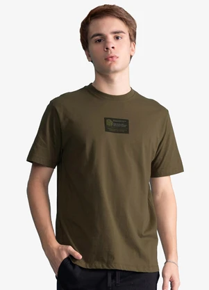 Minty - Camiseta Masculina Meia Malha com Estampa Verde - MINTY