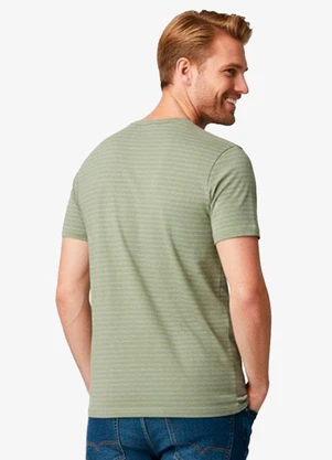 Select - Camiseta Masculina Meia Malha Fio Tinto Verde - SELECT