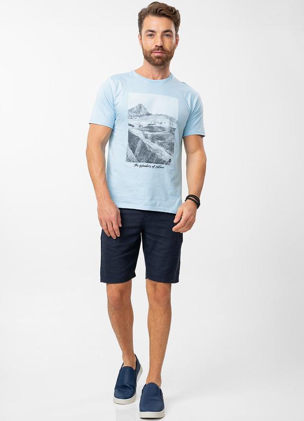 Diametro - Camiseta Masculina Meia Malha Flame Azul 3