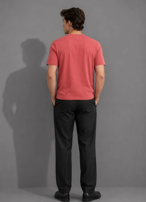 Diametro - Camiseta Masculina Meia Malha Laranja - DIAMETRO