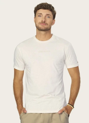 Diametro - Camiseta Masculina Meia Malha Linho Bege - DIAMETRO