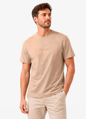 Diametro - Camiseta Masculina Meia Malha Linho Marrom - DIAMETRO