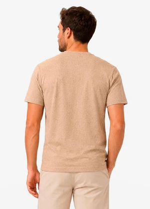 Diametro - Camiseta Masculina Meia Malha Linho Marrom - DIAMETRO