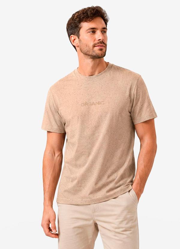 Diametro - Camiseta Masculina Meia Malha Linho Marrom