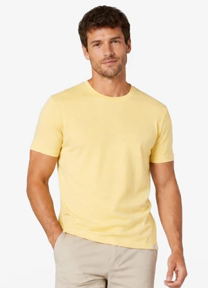 Diametro - Camiseta Masculina Meia Malha Listrada Amarelo - DIAMETRO