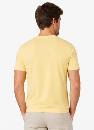 Diametro - Camiseta Masculina Meia Malha Listrada Amarelo - DIAMETRO