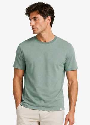 Diametro - Camiseta Masculina Meia Malha Listrada Verde - DIAMETRO