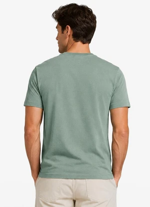 Diametro - Camiseta Masculina Meia Malha Listrada Verde - DIAMETRO