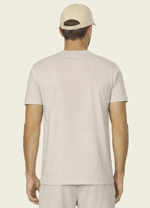 Diametro - Camiseta Masculina Meia Malha Maquinetada Bege - DIAMETRO
