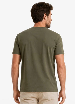 Diametro - Camiseta Masculina Meia Malha Maquinetada Verde - DIAMETRO
