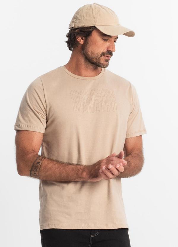 Diametro - Camiseta Masculina Meia Malha Marrom