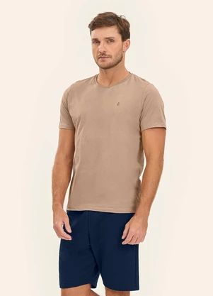 Diametro - Camiseta Masculina Meia Malha Marrom - DIAMETRO