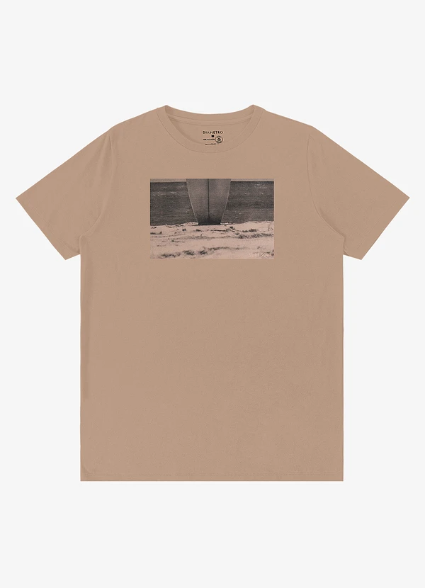 Diametro - Camiseta Masculina Meia Malha Marrom 5