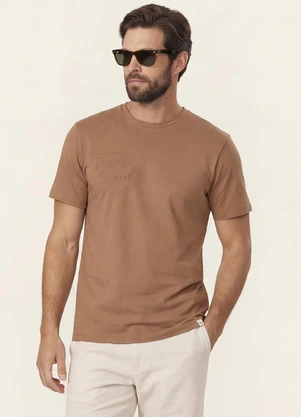 Diametro - Camiseta Masculina Meia Malha Marrom - DIAMETRO