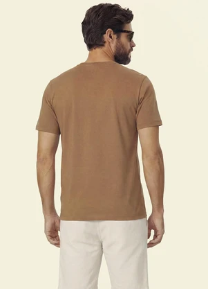 Diametro - Camiseta Masculina Meia Malha Marrom - DIAMETRO