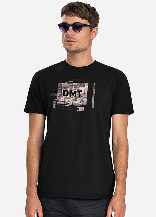 Diametro - Camiseta Masculina Meia Malha Preto