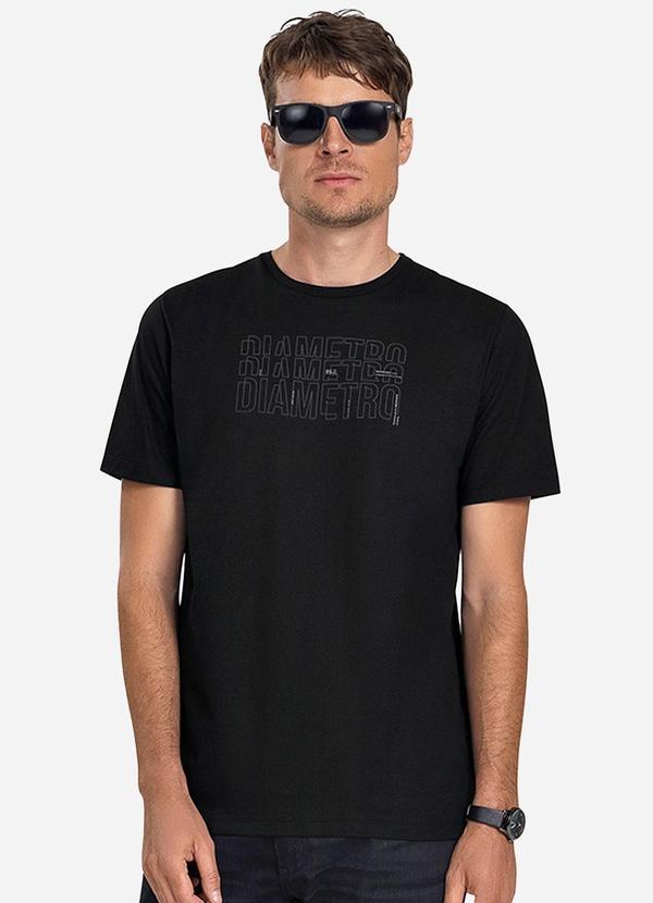 Diametro - Camiseta Masculina Meia Malha Preto