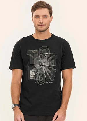 Diametro - Camiseta Masculina Meia Malha Preto - DIAMETRO